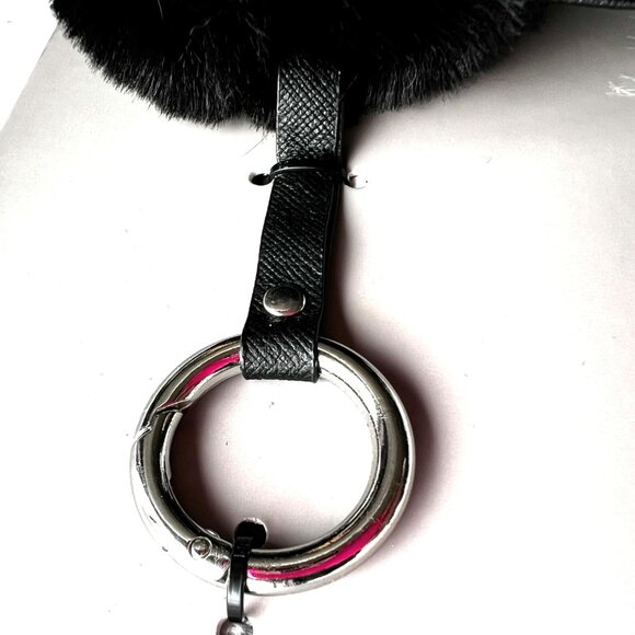 NWT ZARA FUR BAG CHARM KEYRING Ears * Cat Head - Picture 7 of 10